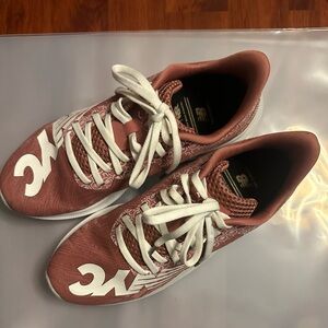 New Balance Rose and White Athletic Shoes